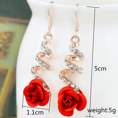 Korean Style Creative Rose Flower Earrings