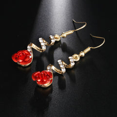 Korean Style Creative Rose Flower Earrings